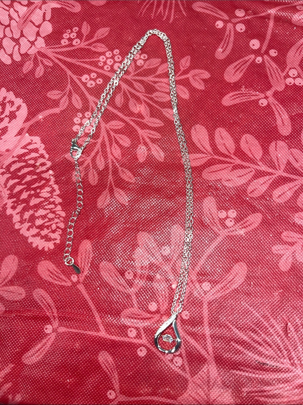 Silver Teardrop Pendant Necklace - Women Jewelry